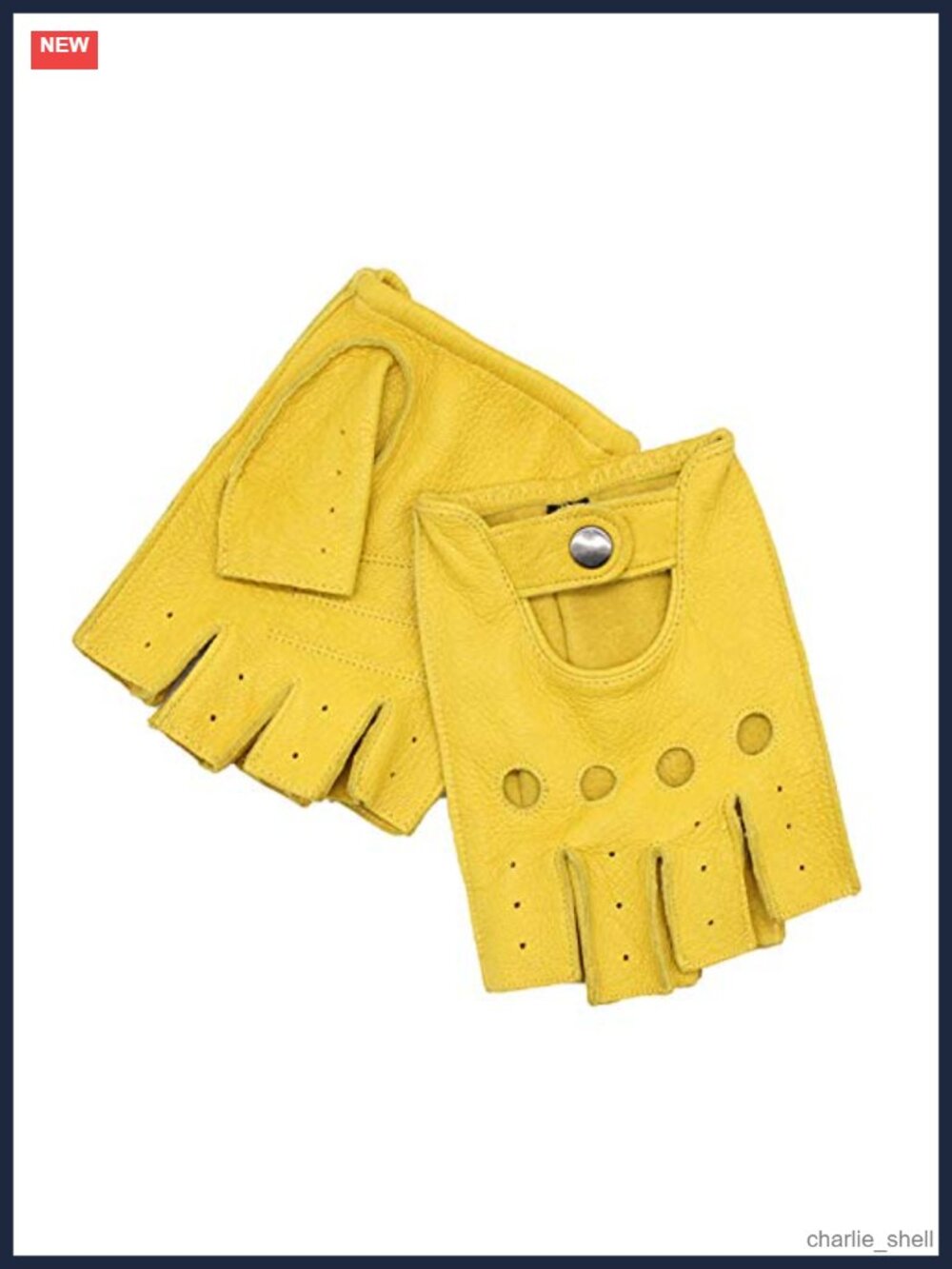 Goatskin Fingerless Leather Driving Gloves Unlined Half Finger